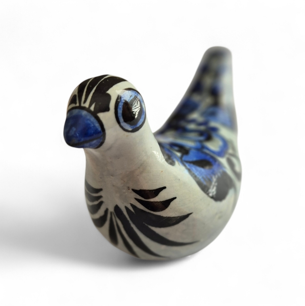 Blue Ceramic Bird Figurine - Picture 2 of 4